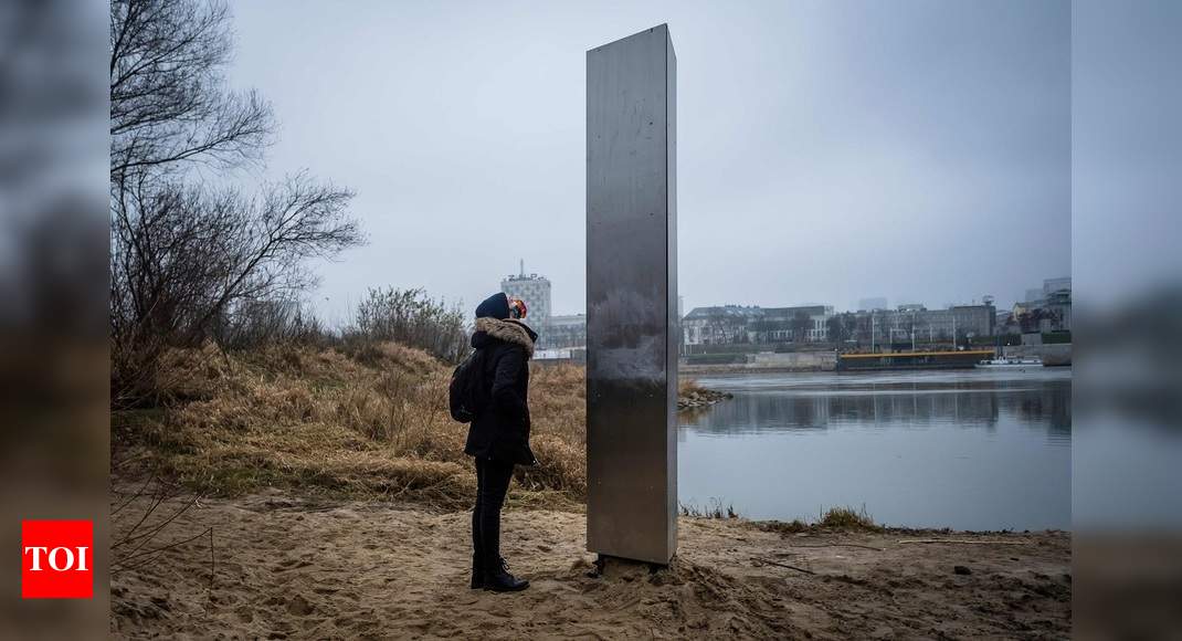 Mystery metal monolith pops up, this time in Poland - Times of India