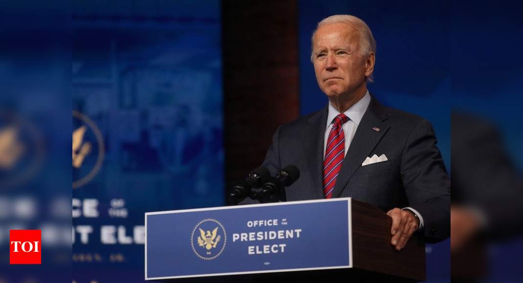 President-elect Biden pushes for $2000 'stimulus check' for Americans - Times of India