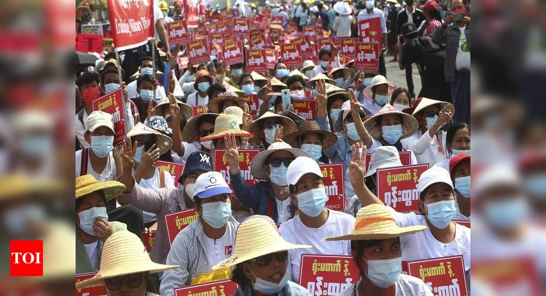 Myanmar news: Myanmar protest call for general strike draws junta threat | World News - Times of India