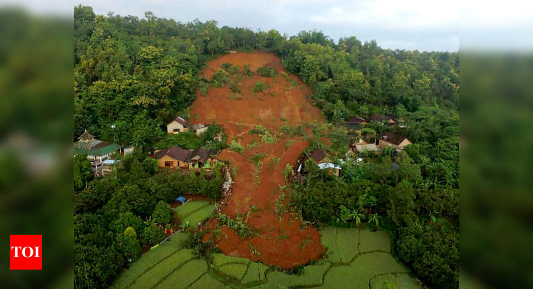 Rain sets off Indonesia landslide; 2 dead, 16 missing - Times of India