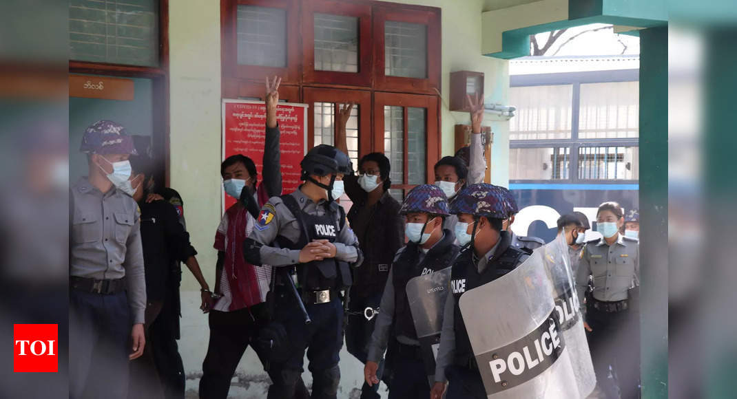 Thousands rally in Yangon against Myanmar coup - Times of India