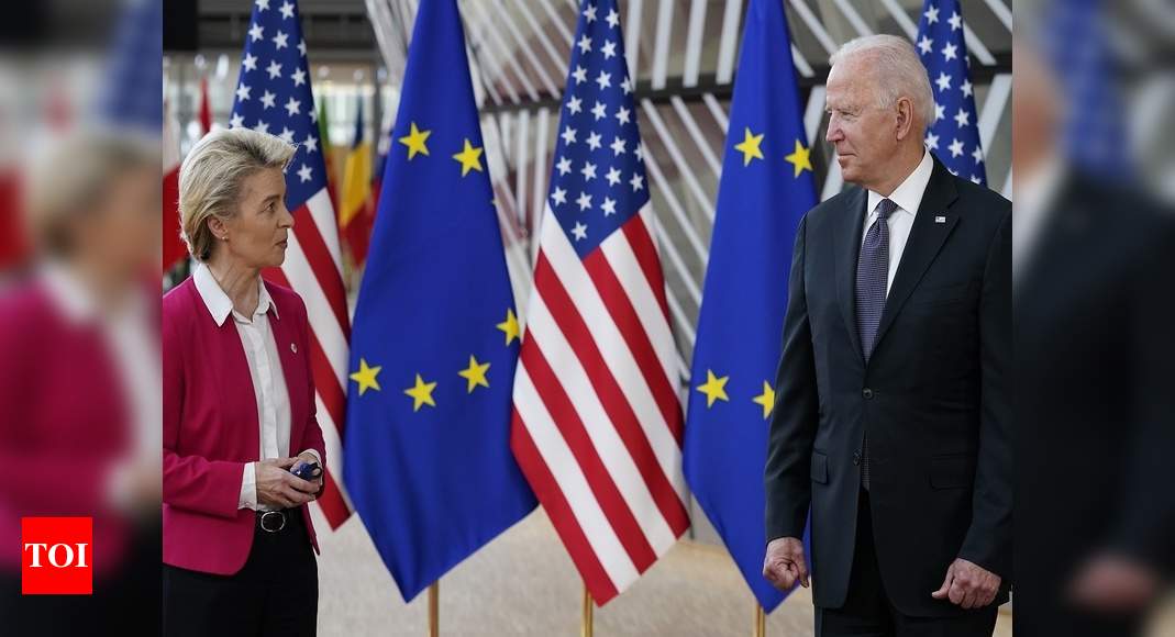 Quoting Irish poet, Biden ends EU trade war in renewal of transatlantic ties - Times of India