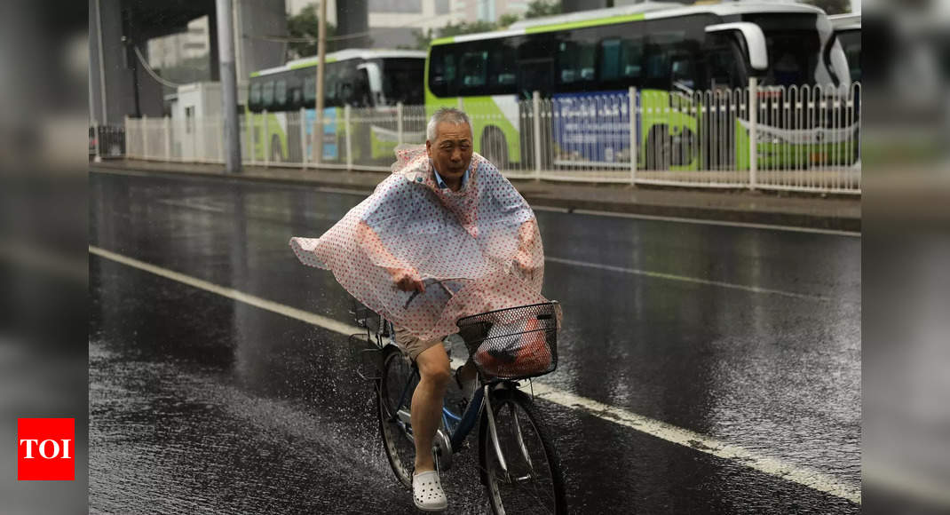 Flights cancelled and schools closed as Beijing hit by storm - Times of India