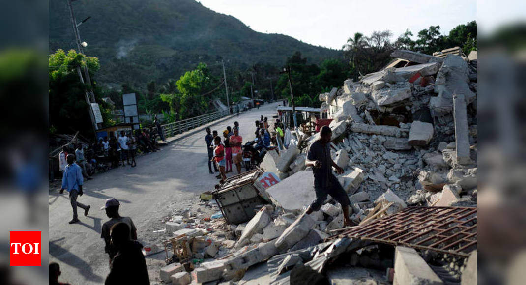 Haiti quake death toll rises to 1,419, injured now at 6,000 - Times of India