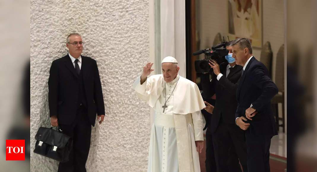 Pope Francis resumes public audiences month after major surgery - Times of India