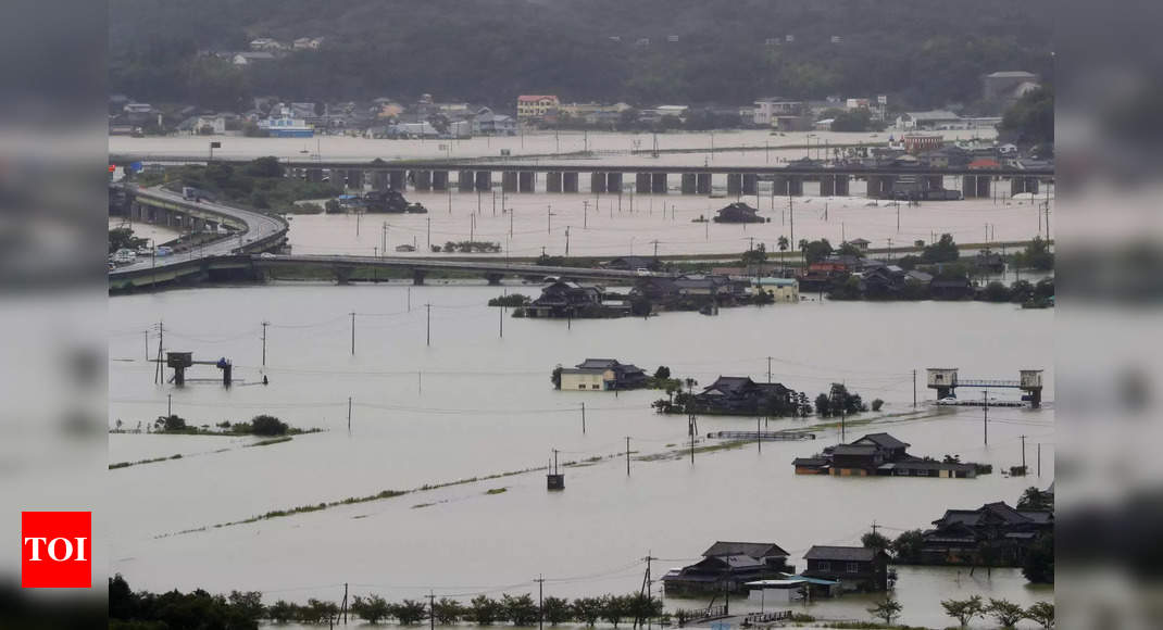 Torrential rain lashes Japan, three feared dead after landslide - Times of India